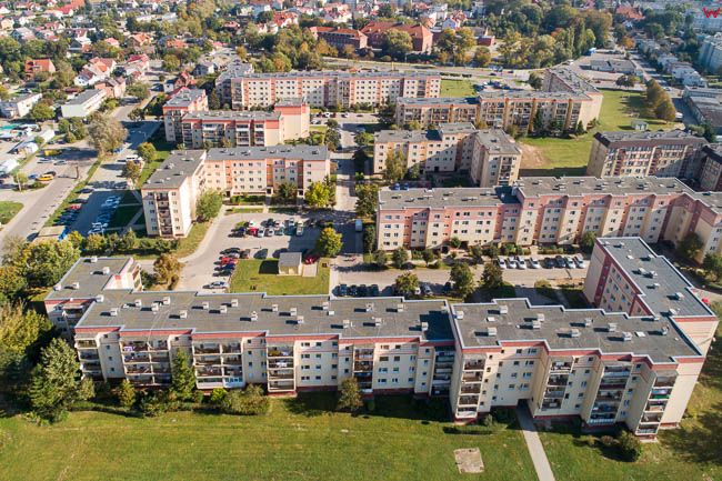 Nowy Dwor Gdanski, 06.10.2018 r. osiedle mieszkaniowe EU, PL, Pomorskie, Lotnicze